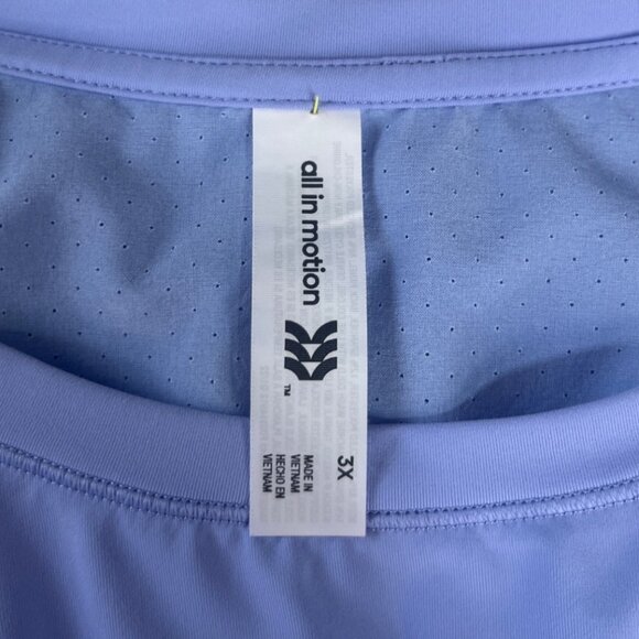 All In Motion Short Sleeve Activewear Top Womens Plus 3X Purple - Picture 5 of 6